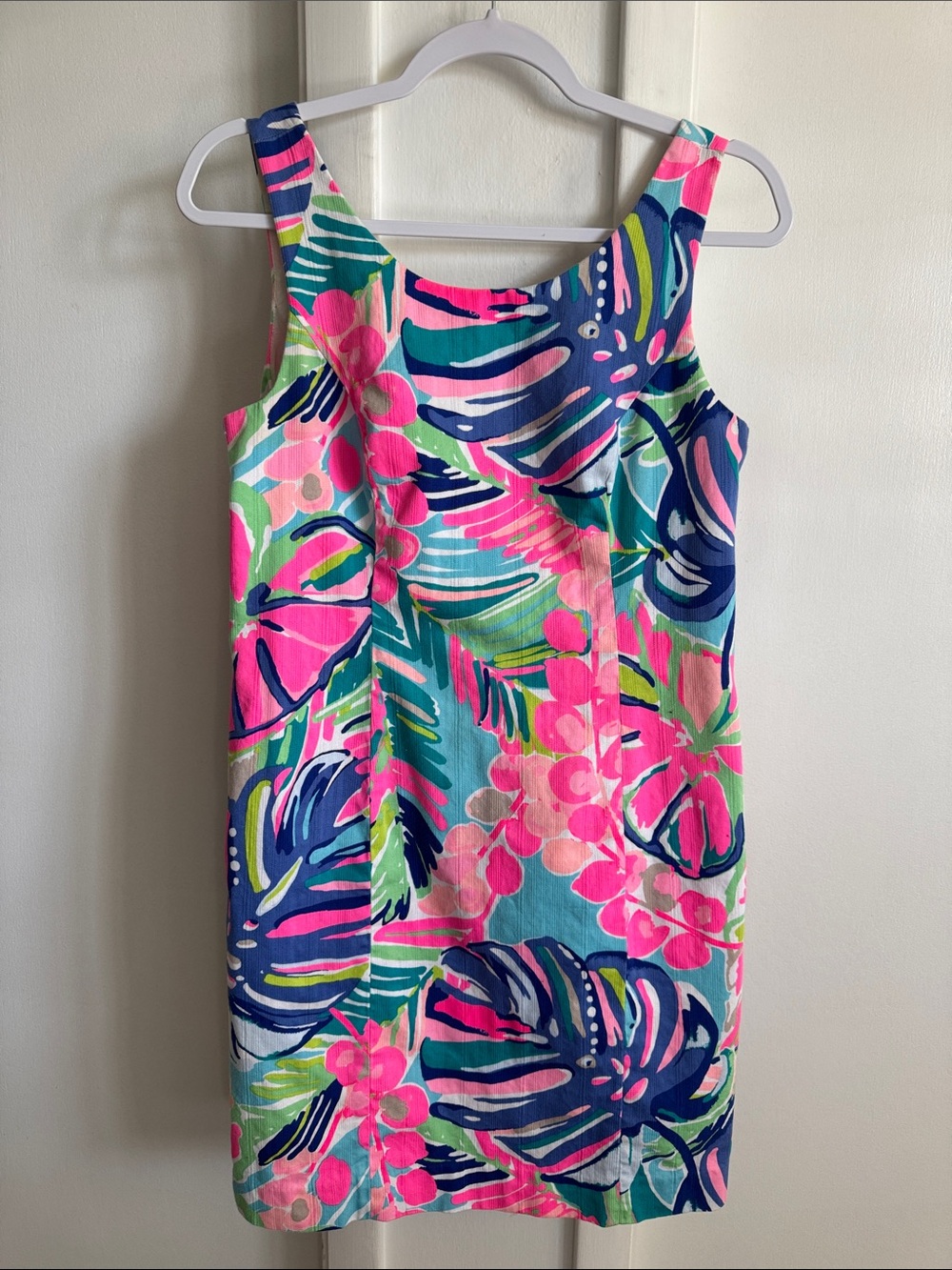 Lilly Pulitzer Bright Tropical Shift Dress in Pink, Blue & Green